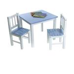 Lipper International 513BL Child's Table and 2-Chair Set, Blue and White