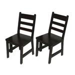 Lipper International 523/4E Child's Chairs, Set of 2, Expresso