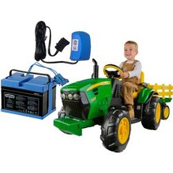 Peg Perego IGOR0039K John Deere Ground Force Tractor w/ trailer 12 Volt Battery and Charger 
