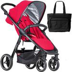 Phil & Teds  Smart Buggy Baby Stroller With Diaper Bag - Cherry