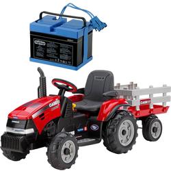 Peg Perego Case IH Magnum Tracktor Trailer With 12 Volt Battery & Charger - Red